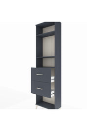 Arges Dolap 3 Raflı 2 Çekmeceli 60x30x221 Antrasit-Antrasit