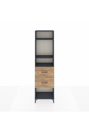 Arges Dolap 3 Raflı 2 Çekmeceli 60x30x221 Antrasit-Çam