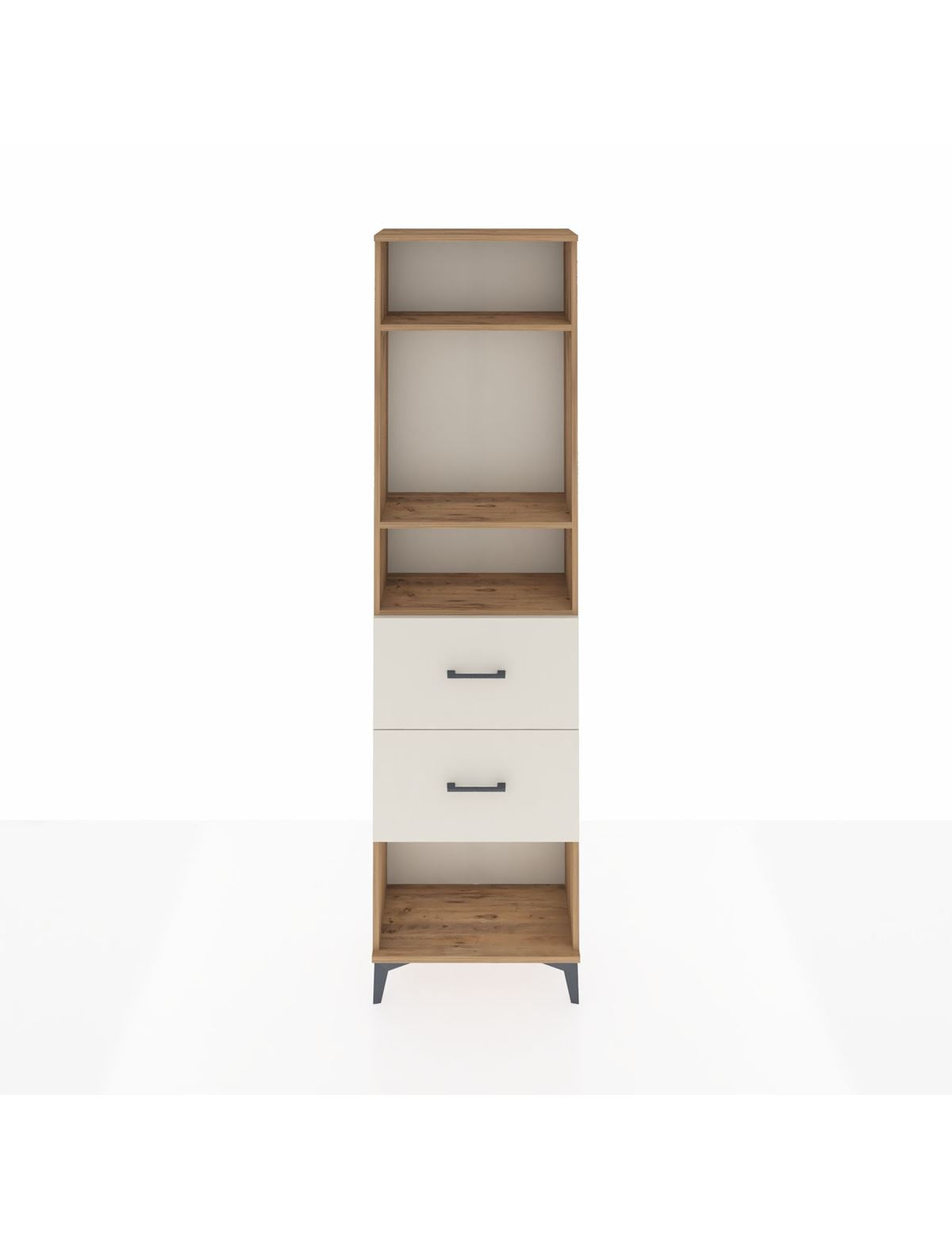 Arges Dolap 3 Raflı 2 Çekmeceli 60x30x221 Çam-Aytaşı