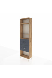 Arges Dolap 3 Raflı 2 Çekmeceli 60x30x221 Çam-Antrasit