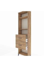 Arges Dolap 3 Raflı 2 Çekmeceli 60x30x221 Çam-Çam