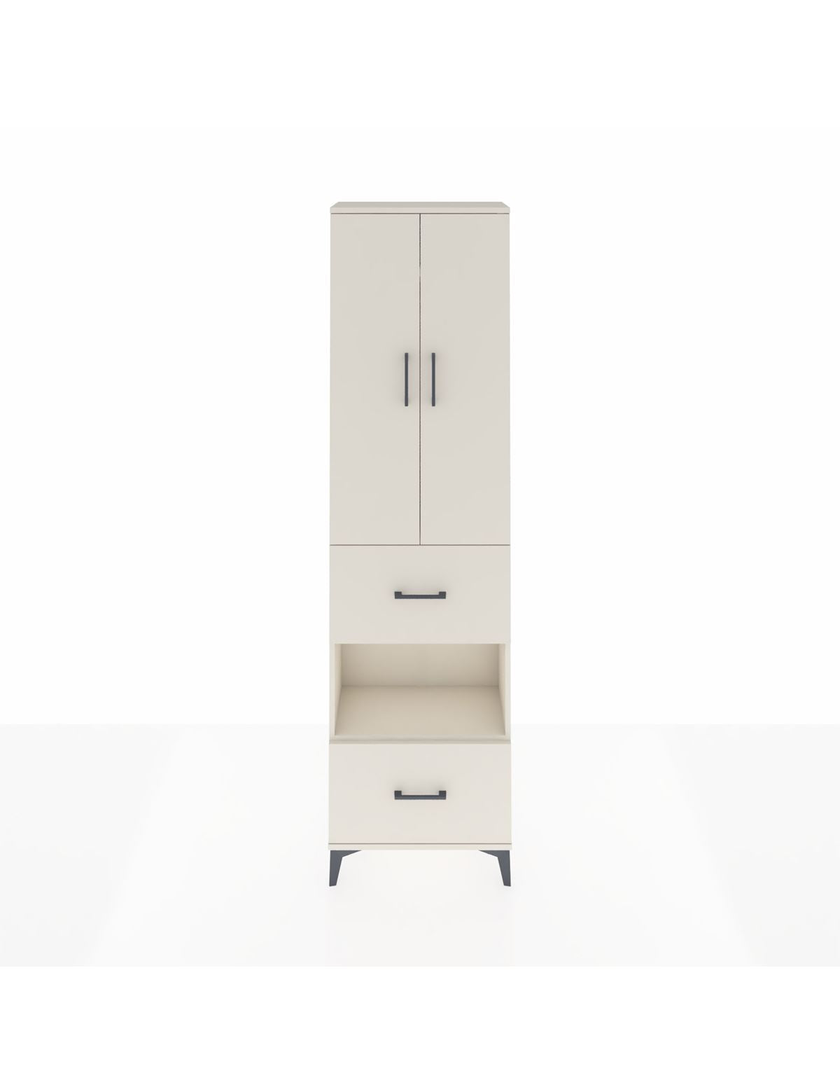 Arges Dolap 3 Raflı 2 Çekmeceli Tek Askılı 60x30x221 Aytaşı-Aytaşı