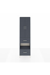 Arges Dolap 3 Raflı 2 Çekmeceli Tek Askılı 60x30x221