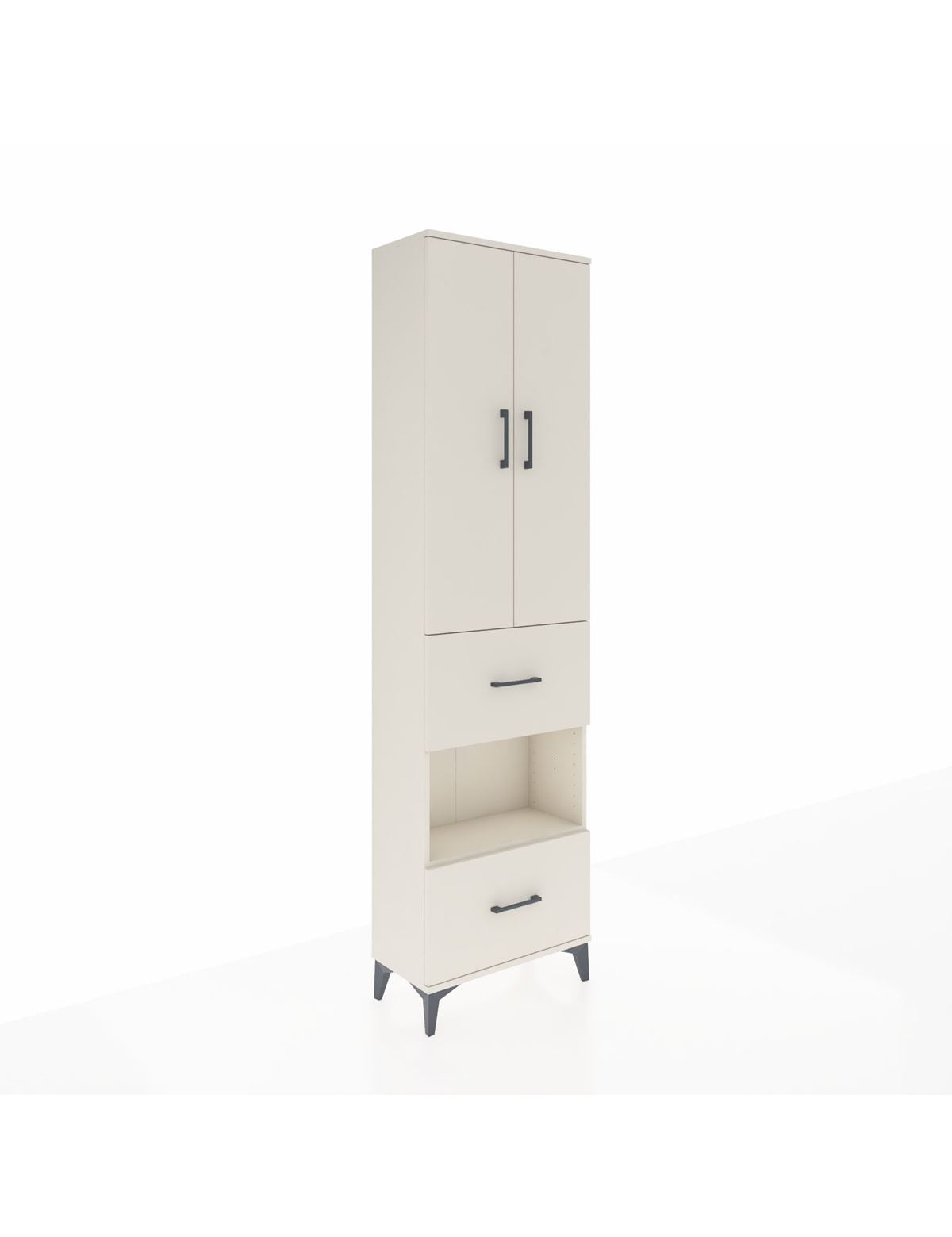 Arges Dolap 4 Raflı 2 Çekmeceli 2 Kapaklı 60x30x221 Aytaşı-Aytaşı