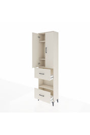 Arges Dolap 4 Raflı 2 Çekmeceli 2 Kapaklı 60x30x221 Aytaşı-Aytaşı