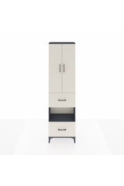 Arges Dolap 4 Raflı 2 Çekmeceli 2 Kapaklı 60x30x221 Antrasit-Aytaşı