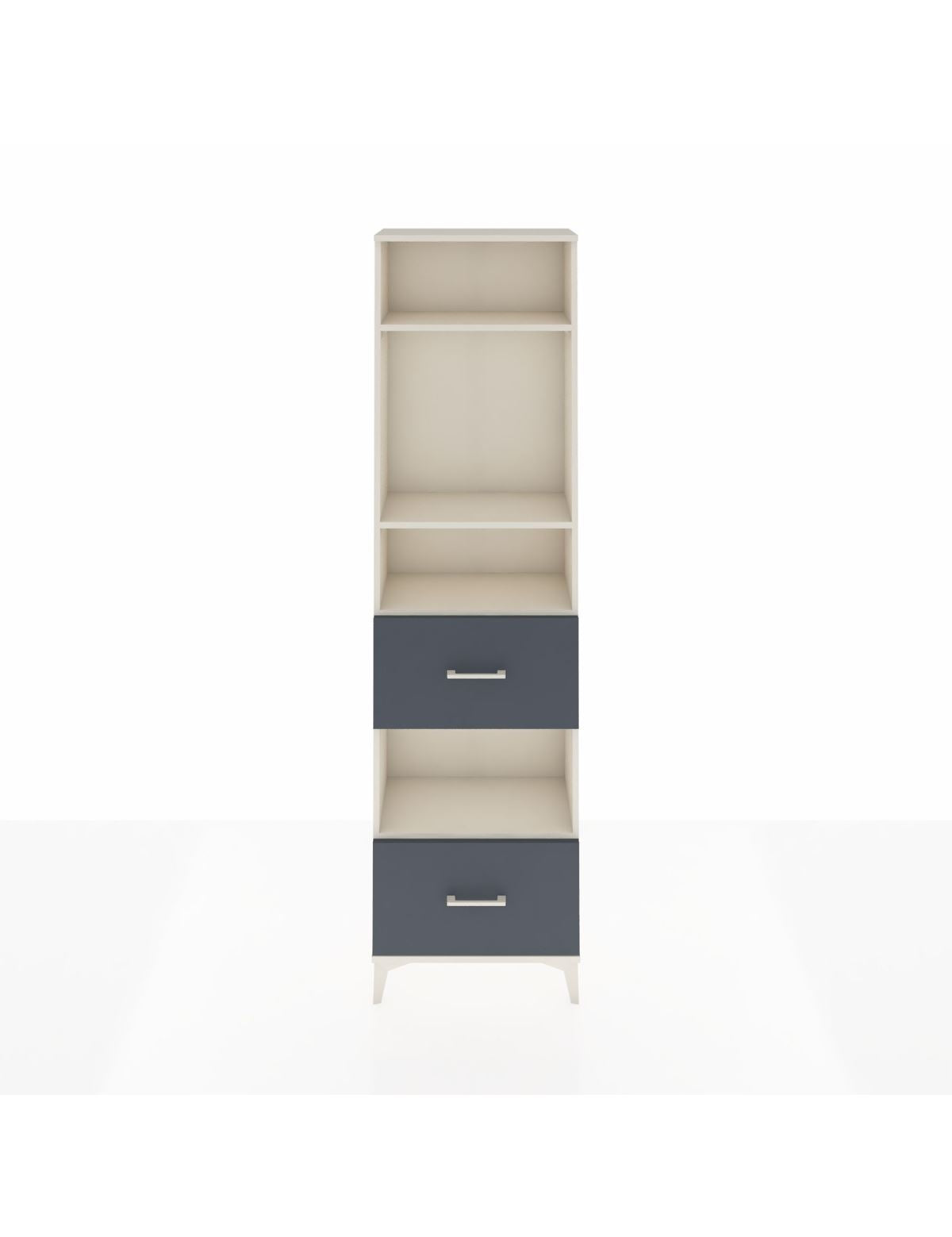 Arges Dolap 4 Raflı 2 Çekmeceli 60x30x221 Aytaşı-Antrasit