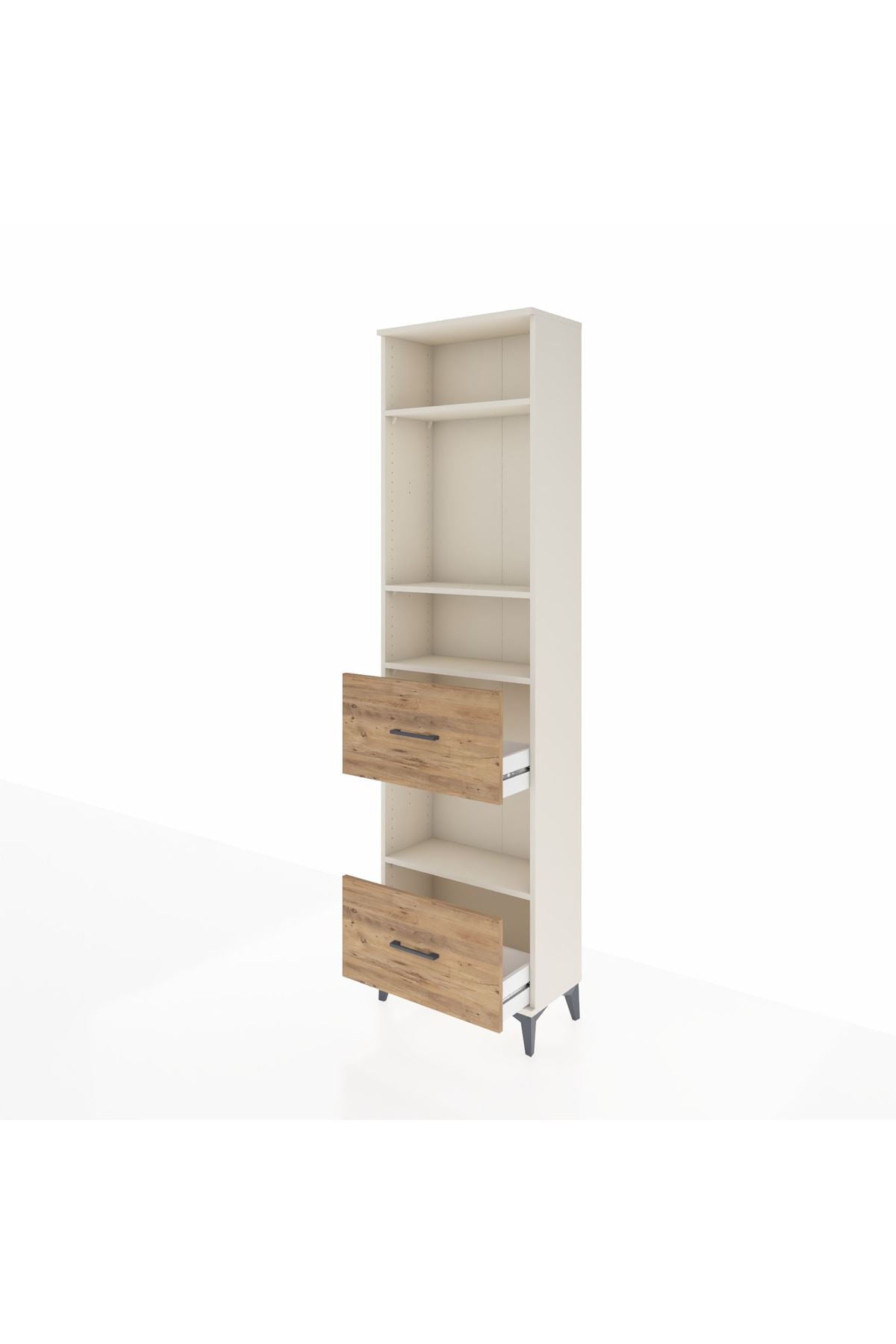 Arges Dolap 4 Raflı 2 Çekmeceli 60x30x221 Aytaşı-Çam