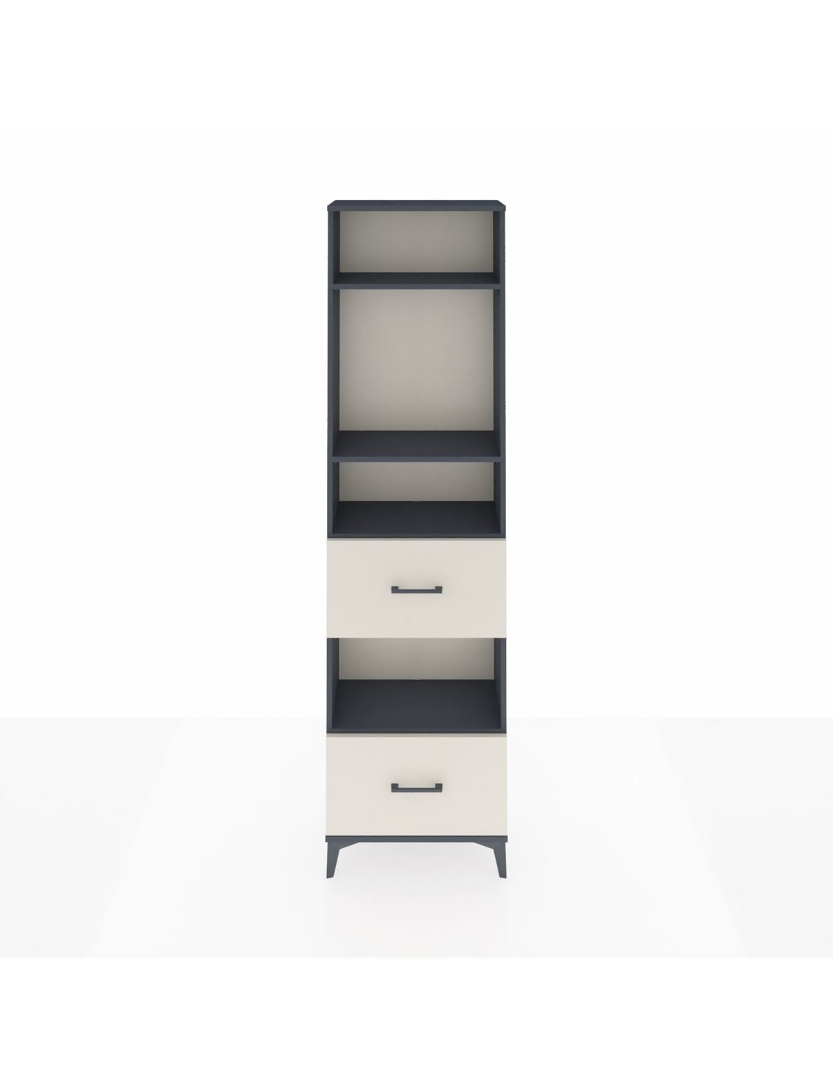 Arges Dolap 4 Raflı 2 Çekmeceli 60x30x221 Antrasit-Aytaşı