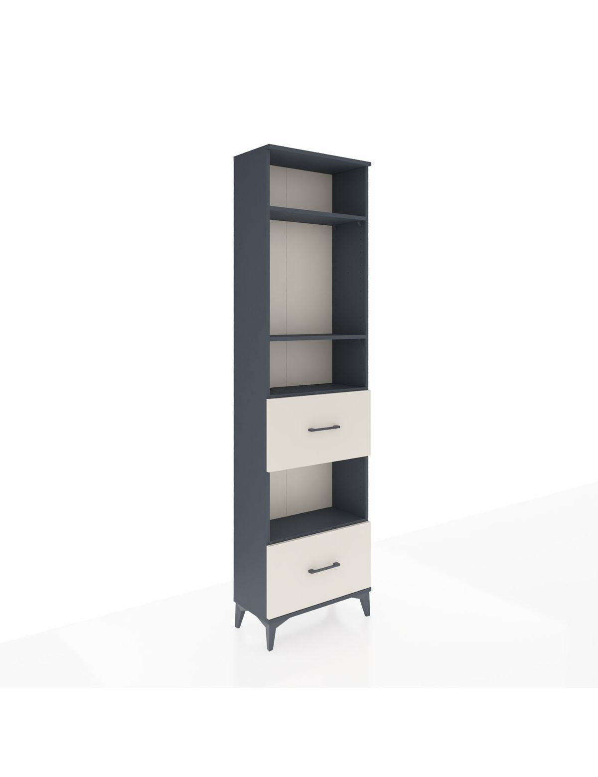 Arges Dolap 4 Raflı 2 Çekmeceli 60x30x221 Antrasit-Aytaşı