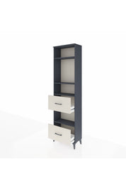 Arges Dolap 4 Raflı 2 Çekmeceli 60x30x221 Antrasit-Aytaşı