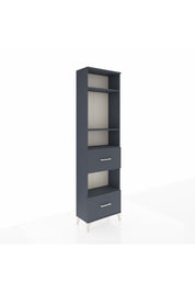 Arges Dolap 4 Raflı 2 Çekmeceli 60x30x221 Antrasit-Antrasit