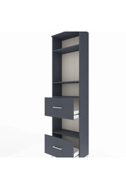 Arges Dolap 4 Raflı 2 Çekmeceli 60x30x221 Antrasit-Antrasit