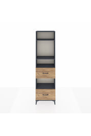 Arges Dolap 4 Raflı 2 Çekmeceli 60x30x221 Antrasit-Çam