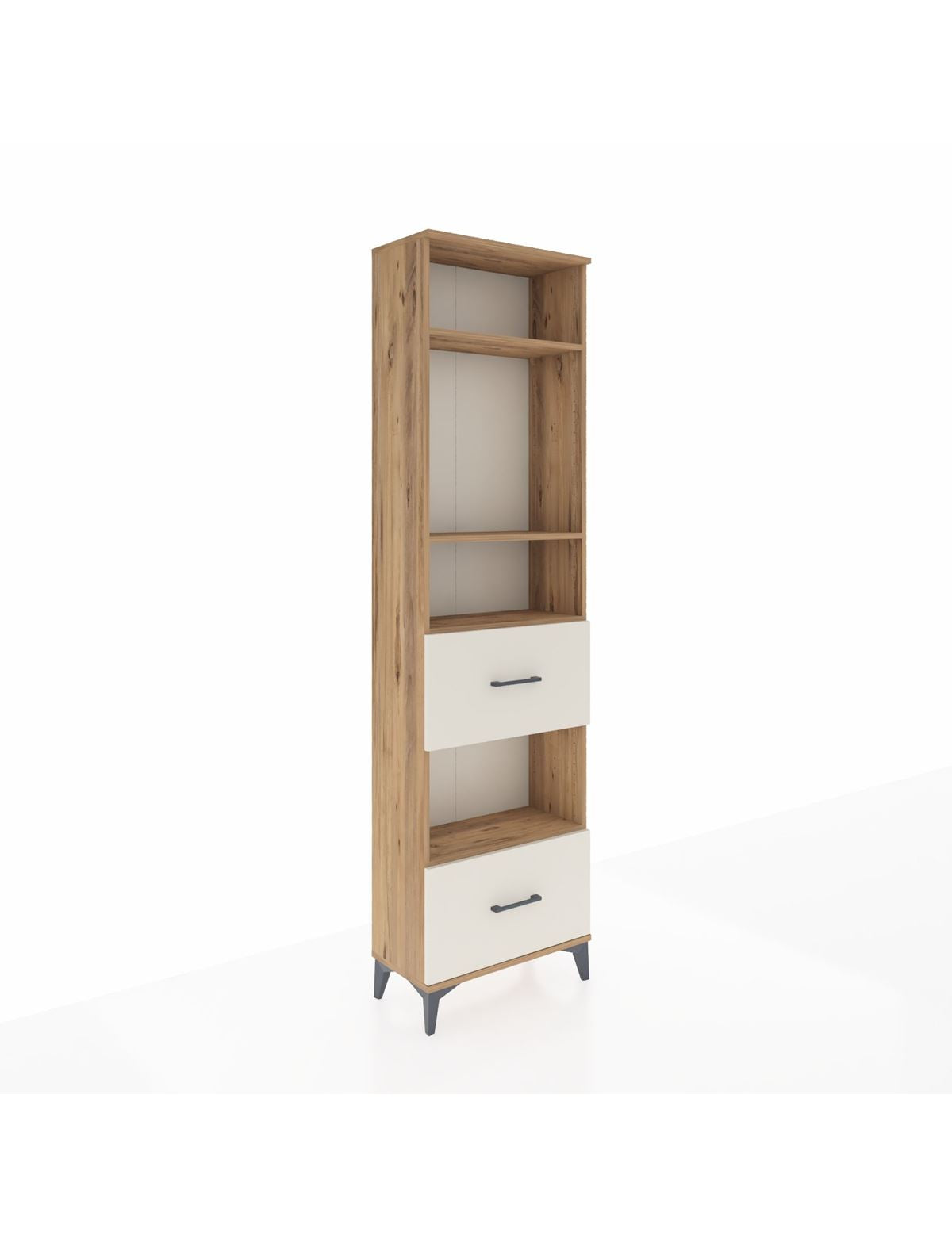 Arges Dolap 4 Raflı 2 Çekmeceli 60x30x221 Çam-Aytaşı