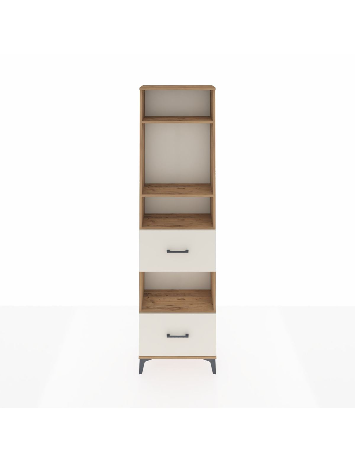 Arges Dolap 4 Raflı 2 Çekmeceli 60x30x221 Çam-Aytaşı