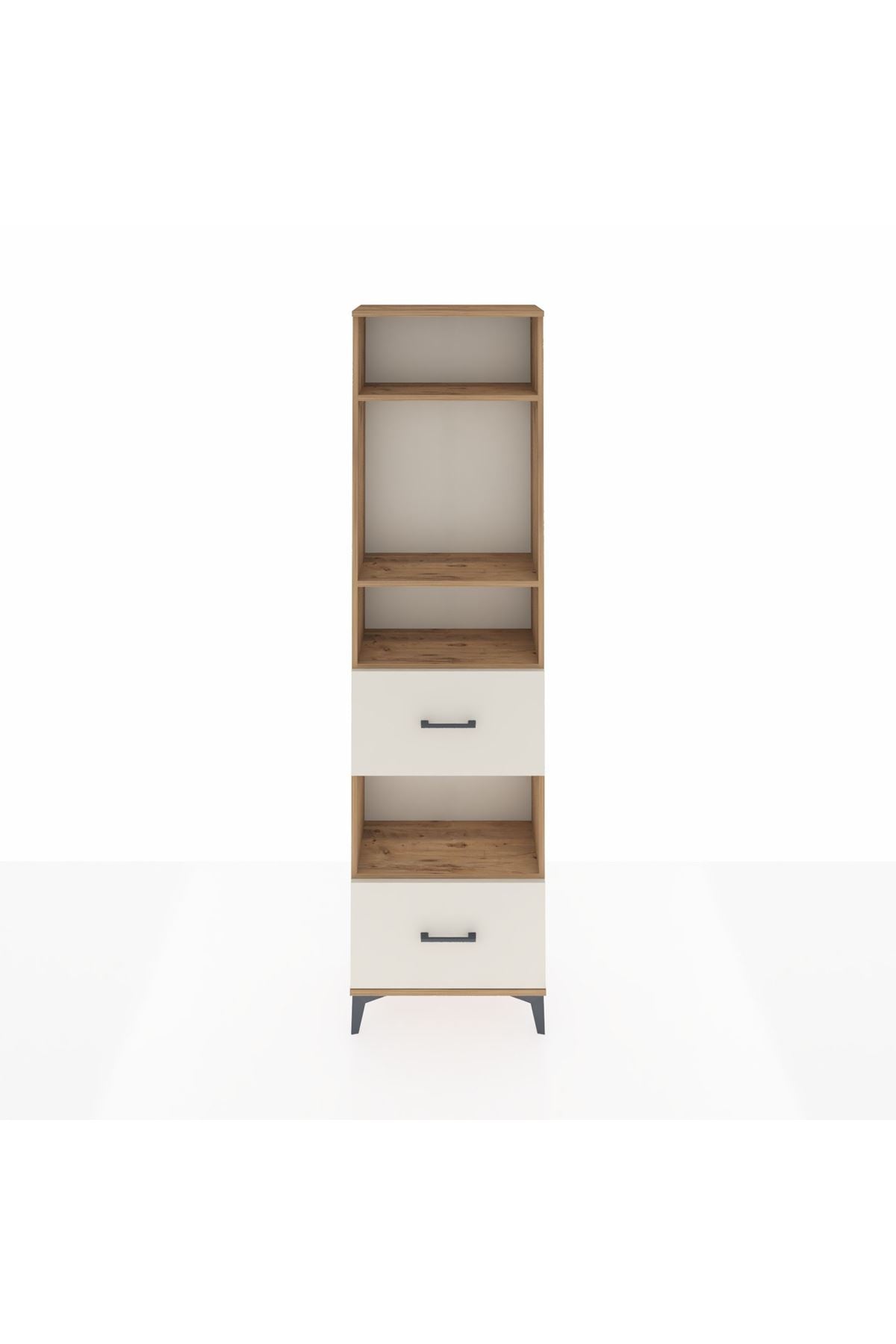 Arges Dolap 4 Raflı 2 Çekmeceli 60x30x221 Çam-Aytaşı