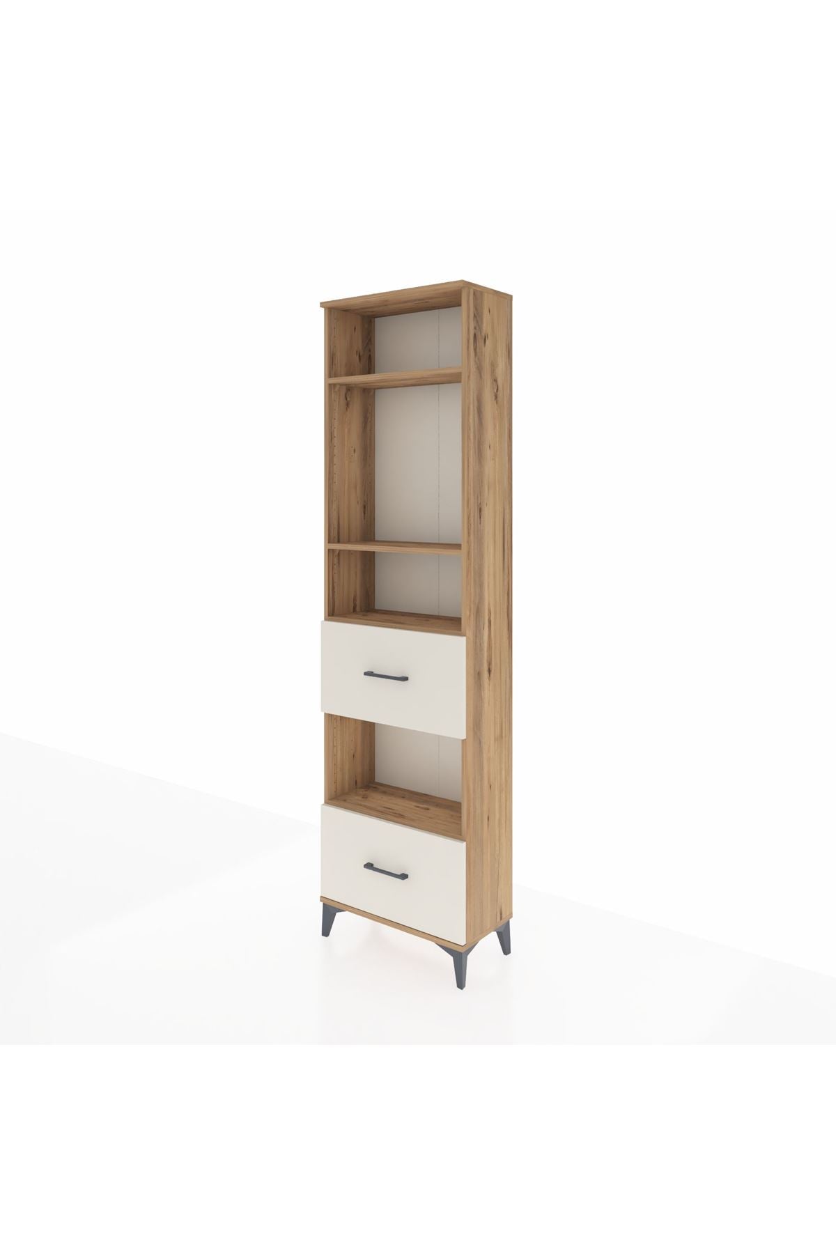 Arges Dolap 4 Raflı 2 Çekmeceli 60x30x221 Çam-Aytaşı