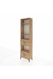 Arges Dolap 4 Raflı 2 Çekmeceli 60x30x221 Çam-Çam