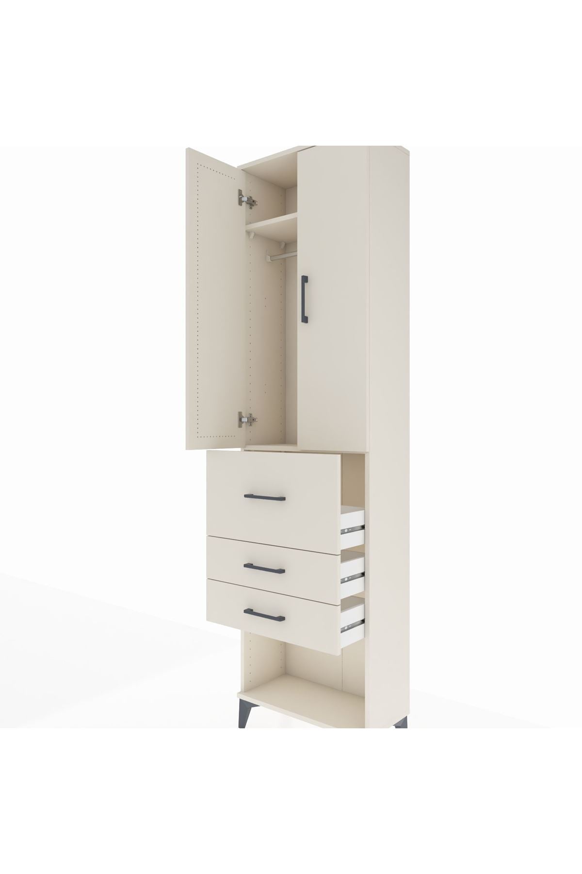 Arges Dolap 2 Raflı 3 Çekmeceli 2 Kapaklı 60x30x221 Aytaşı-Aytaşı