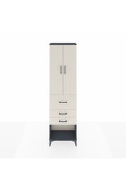 Arges Dolap 2 Raflı 3 Çekmeceli 2 Kapaklı 60x30x221 Antrasit-Aytaşı