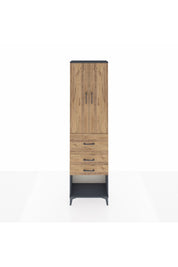 Arges Dolap 2 Raflı 3 Çekmeceli 2 Kapaklı 60x30x221 Antrasit-Çam