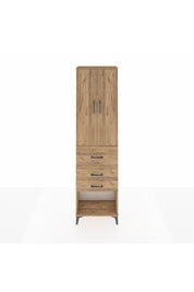 Arges Dolap 2 Raflı 3 Çekmeceli 2 Kapaklı 60x30x221 Çam-Çam