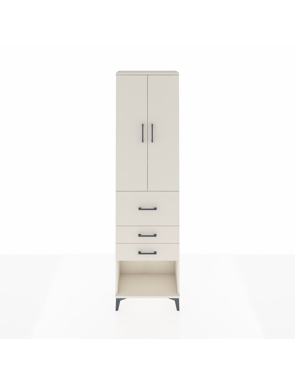 Arges Dolap 3 Raflı 3 Çekmeceli 2 Kapaklı 60x30x221 Aytaşı-Aytaşı