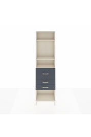 Arges Dolap 3 Raflı 3 Çekmeceli 60x30x221 Aytaşı-Antrasit