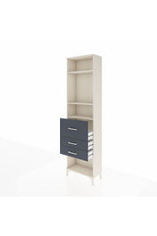 Arges Dolap 3 Raflı 3 Çekmeceli 60x30x221 Aytaşı-Antrasit