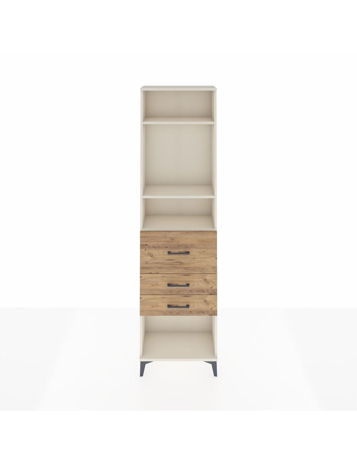 Arges Dolap 3 Raflı 3 Çekmeceli 60x30x221 Aytaşı-Çam