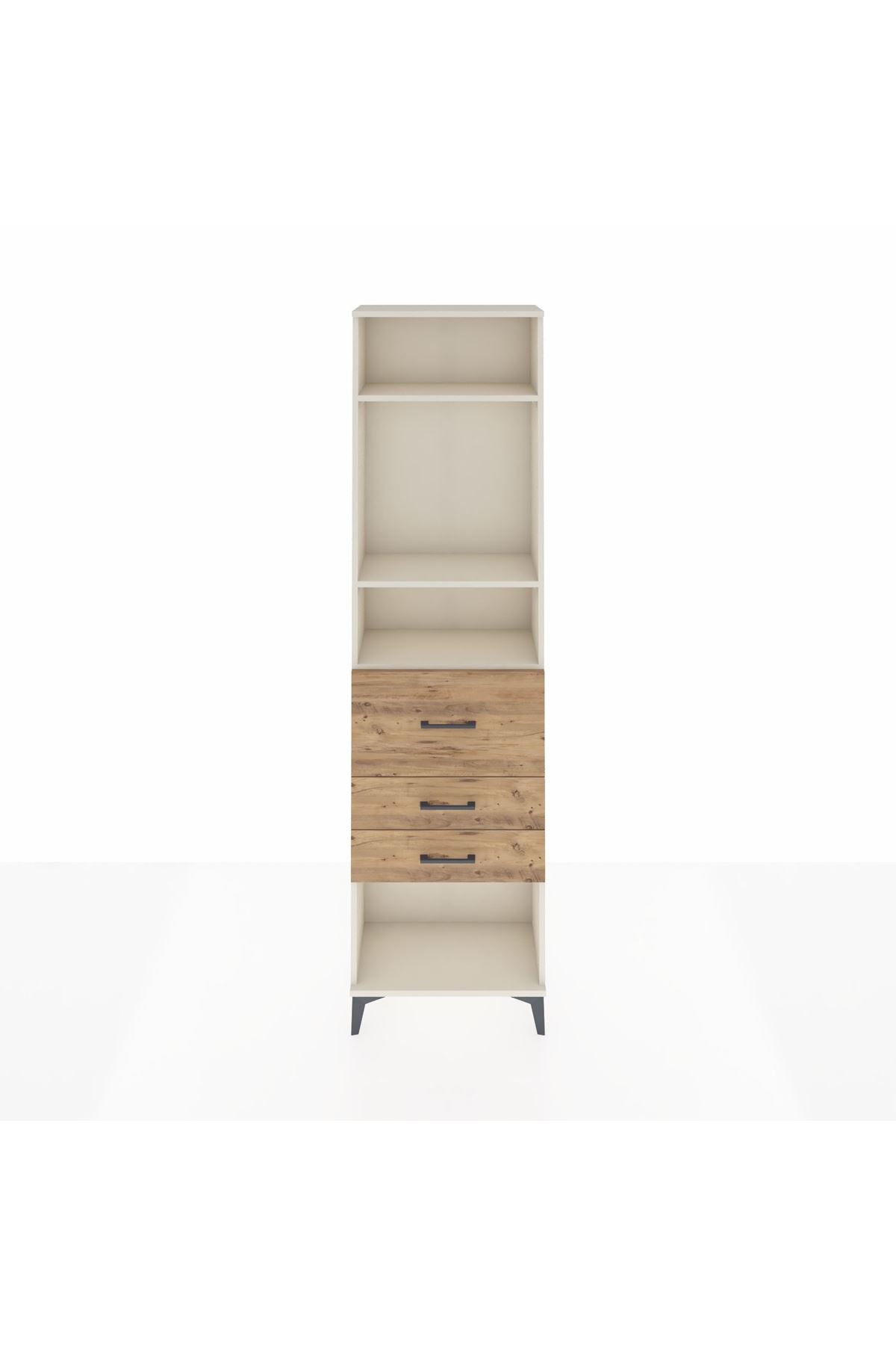 Arges Dolap 3 Raflı 3 Çekmeceli 60x30x221 Aytaşı-Çam