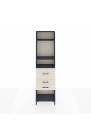 Arges Dolap 3 Raflı 3 Çekmeceli 60x30x221 Antrasit-Aytaşı