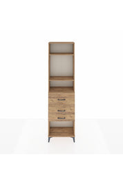 Arges Dolap 3 Raflı 3 Çekmeceli 60x30x221 Çam-Çam