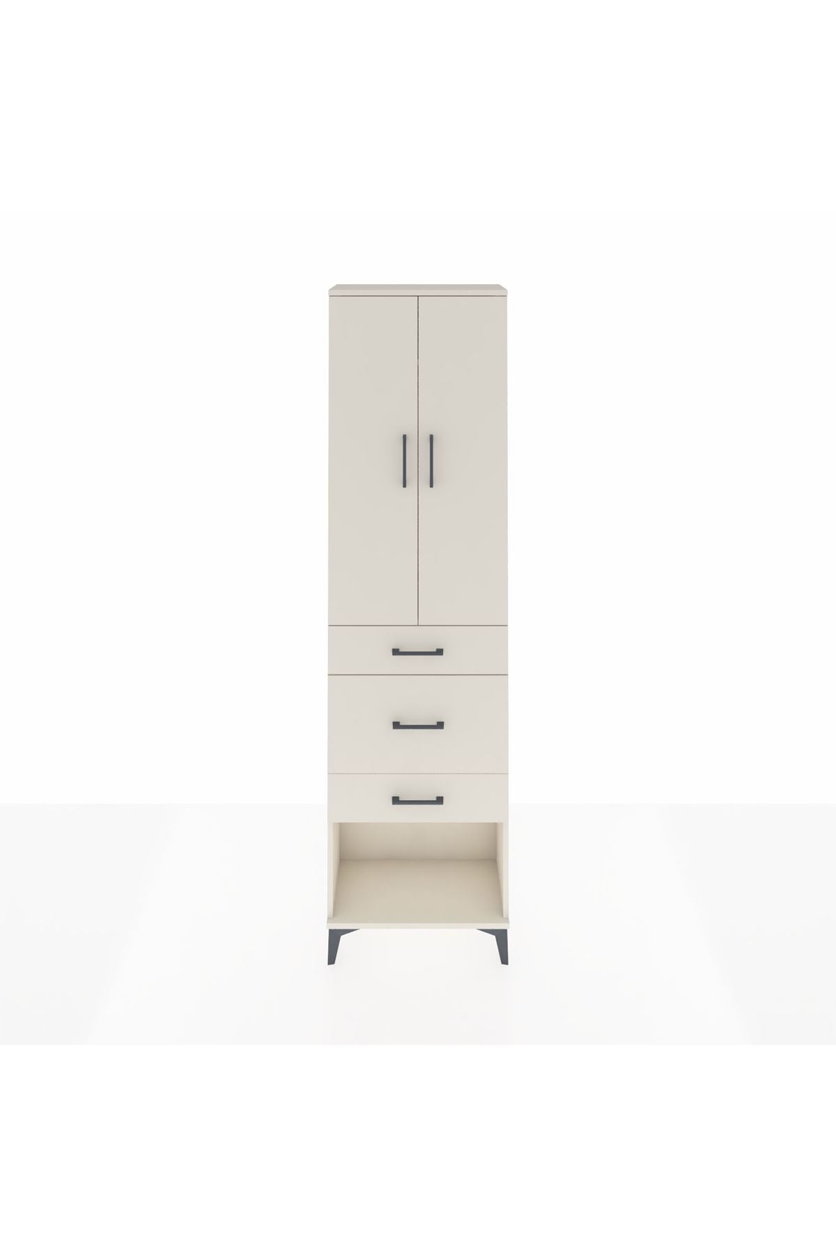 Arges Dolap 2 Raflı 3 Çekmeceli Tek Askılı 60x30x221 Aytaşı-Aytaşı