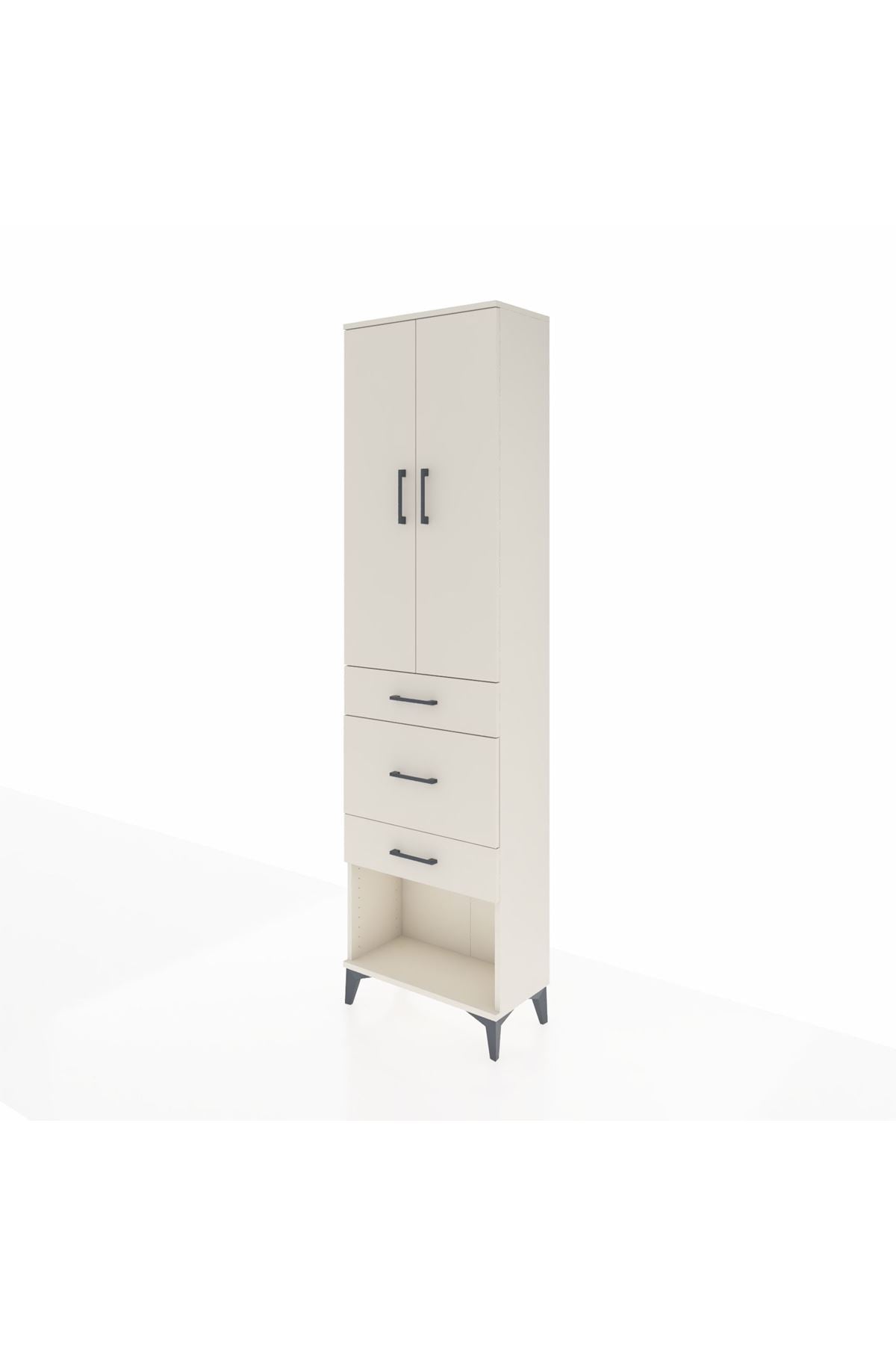 Arges Dolap 2 Raflı 3 Çekmeceli Tek Askılı 60x30x221 Aytaşı-Aytaşı