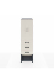 Arges Dolap 2 Raflı 3 Çekmeceli Tek Askılı 60x30x221 Antrasit-Aytaşı