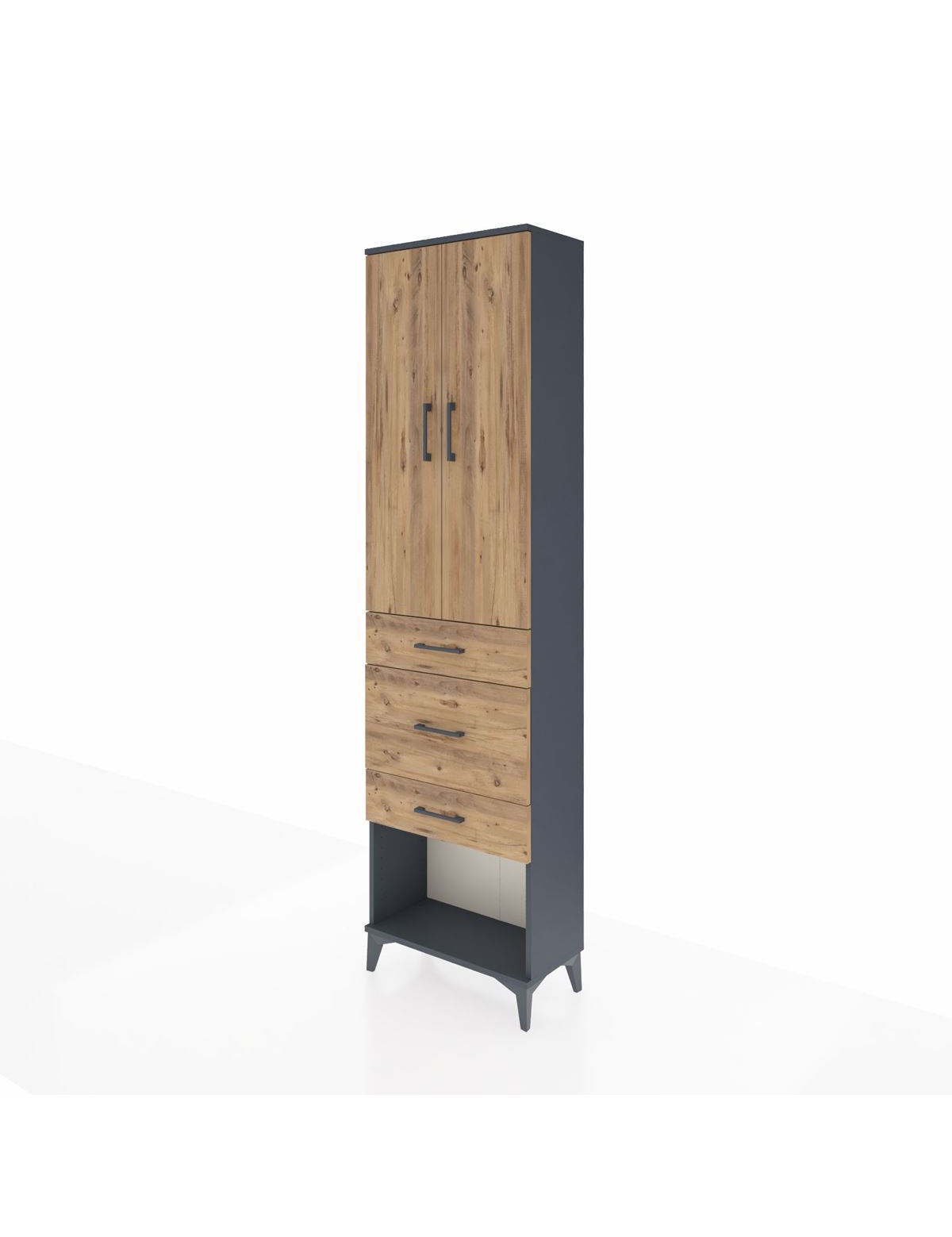 Arges Dolap 2 Raflı 3 Çekmeceli Tek Askılı 60x30x221 - S29M151V6A