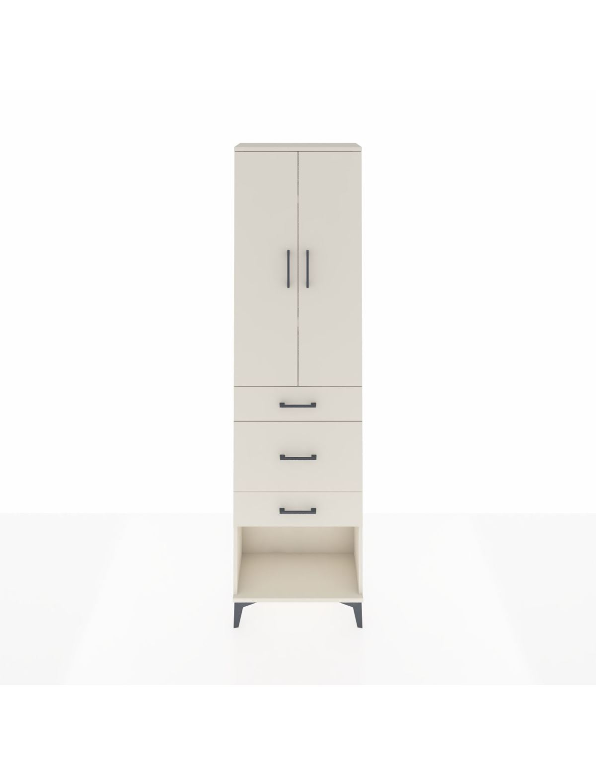 Arges Dolap 3 Raflı 3 Çekmeceli 2 Kapaklı 60x30x221 Aytaşı-Aytaşı