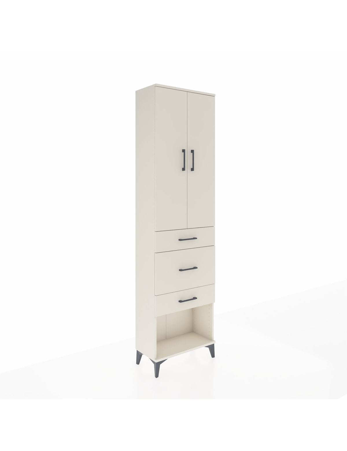 Arges Dolap 3 Raflı 3 Çekmeceli 2 Kapaklı 60x30x221 Aytaşı-Aytaşı