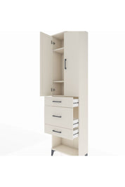 Arges Dolap 3 Raflı 3 Çekmeceli 2 Kapaklı 60x30x221 Aytaşı-Aytaşı