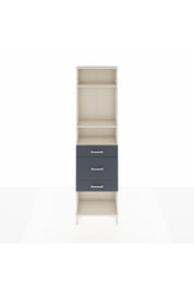 Arges Dolap 3 Raflı 3 Çekmeceli 60x30x221 Aytaşı-Antrasit