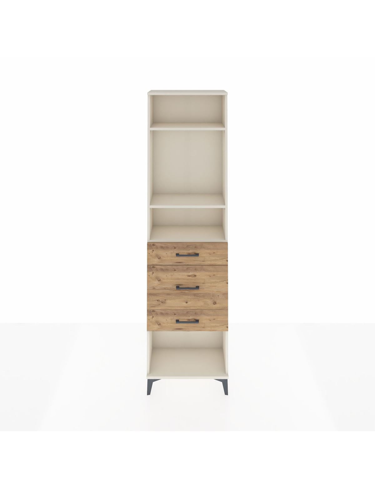 Arges Dolap 3 Raflı 3 Çekmeceli 60x30x221 Aytaşı-Çam