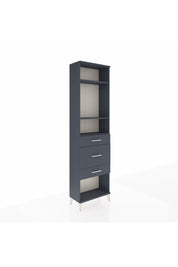 Arges Dolap 3 Raflı 3 Çekmeceli 60x30x221 Antrasit-Antrasit