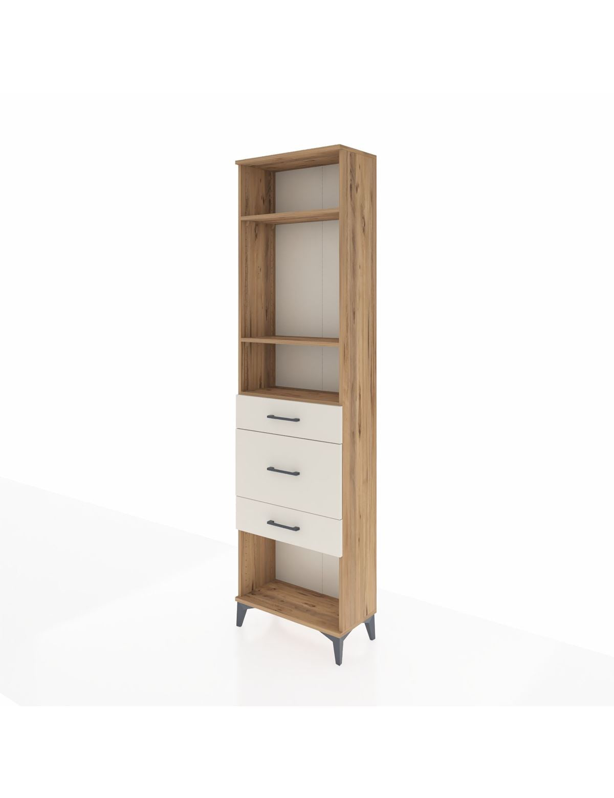 Arges Dolap 3 Raflı 3 Çekmeceli 60x30x221 - S29M153V7A