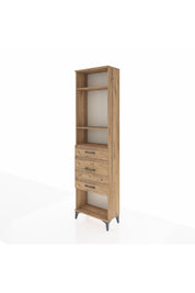 Arges Dolap 3 Raflı 3 Çekmeceli 60x30x221 Çam-Çam