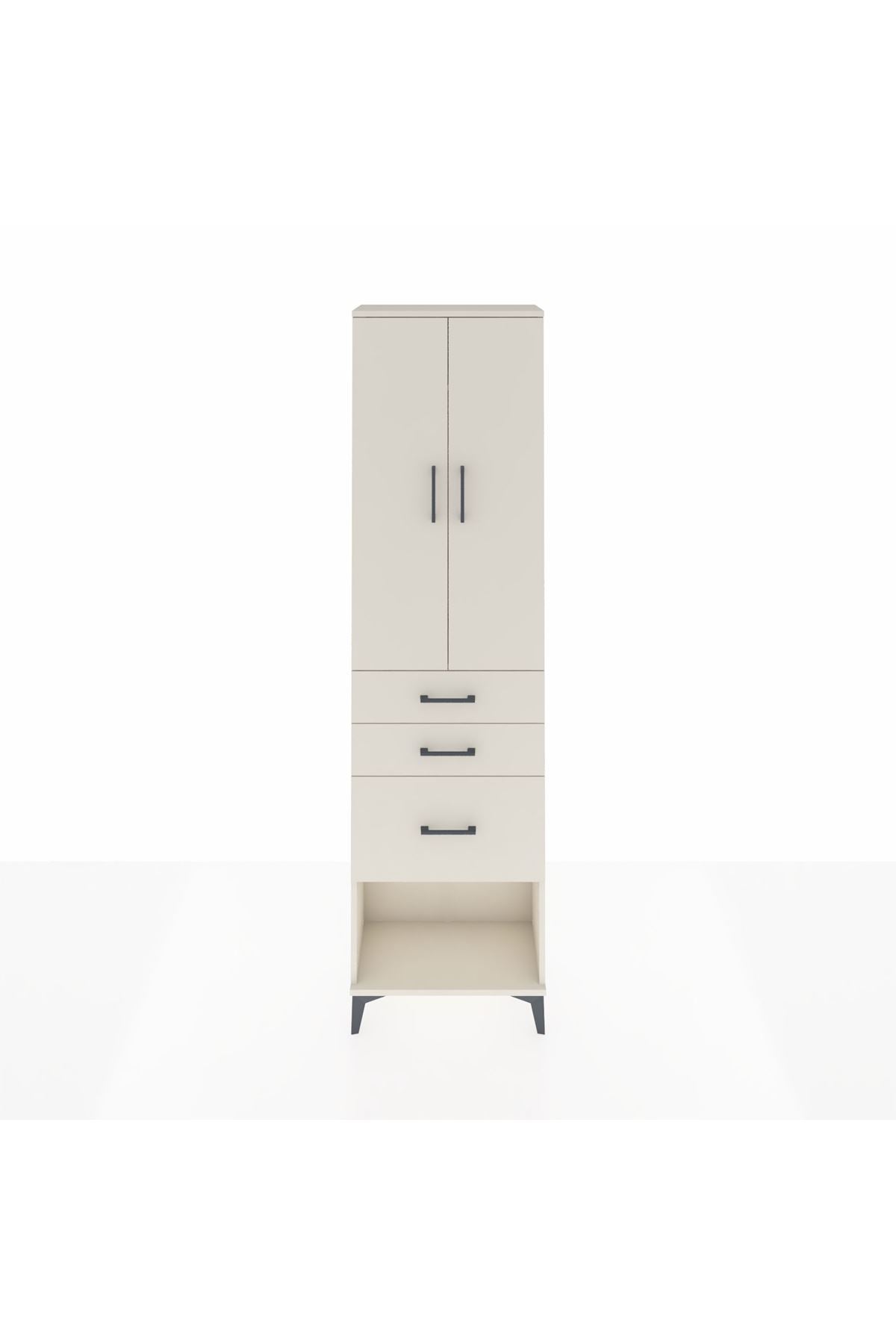 Arges Dolap 2 Raflı 3 Çekmeceli Tek Askılı 60x30x221 Aytaşı-Aytaşı