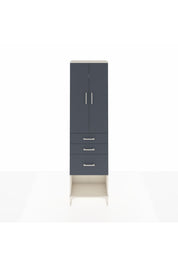 Arges Dolap 2 Raflı 3 Çekmeceli Tek Askılı 60x30x221 Aytaşı-Antrasit