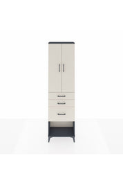 Arges Dolap 2 Raflı 3 Çekmeceli Tek Askılı 60x30x221 Antrasit-Aytaşı