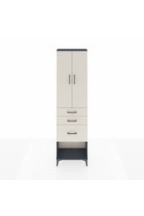 Arges Dolap 2 Raflı 3 Çekmeceli Tek Askılı 60x30x221
